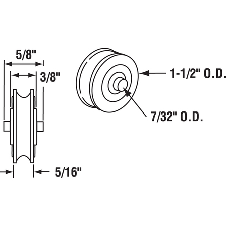 Prime-Line 1-1/2 in. Steel Ball Bearing Rollers, for Precision 2 Pack D 1766